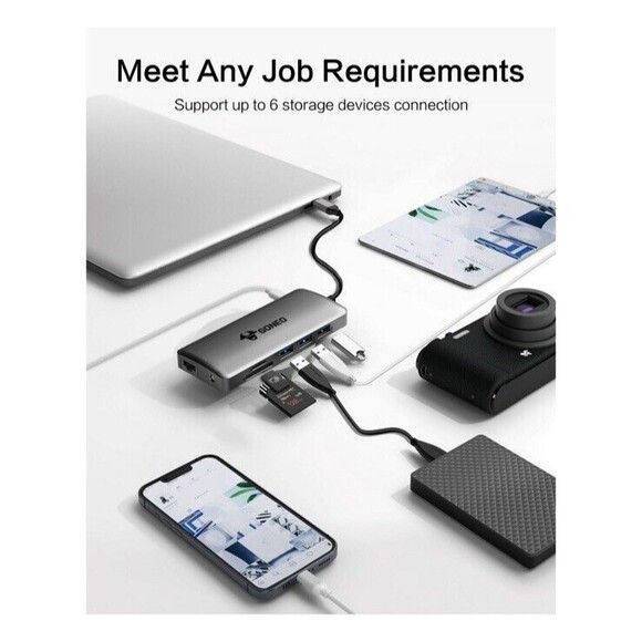 11-in-1 Type C Dock Hub USB C Laptop Docking Station Adapter For MacBook DELL HP - Picture 7 of 7